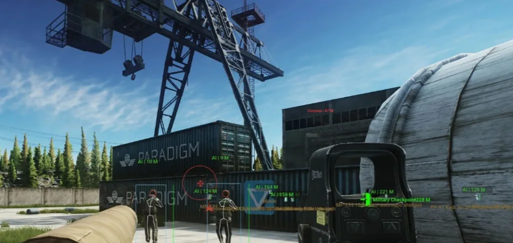 ESP player boxes in a Squad raid
